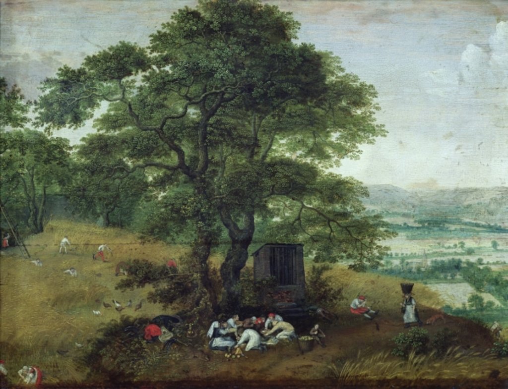 Detail of The Harvest by Lucas van Valckenborch