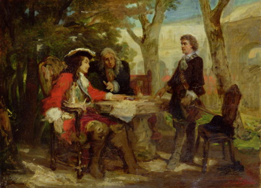 Detail of Meeting between Jean Cavalier and Claude Louis Hector Duke of Villars by Jules Salles-Wagner