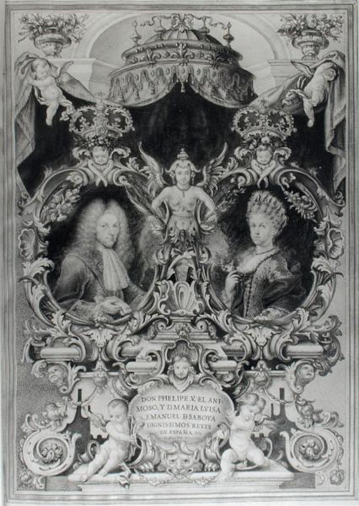 Detail of Philip V King of Spain and Maria Luisa of Savoy, 1713 by Spanish School