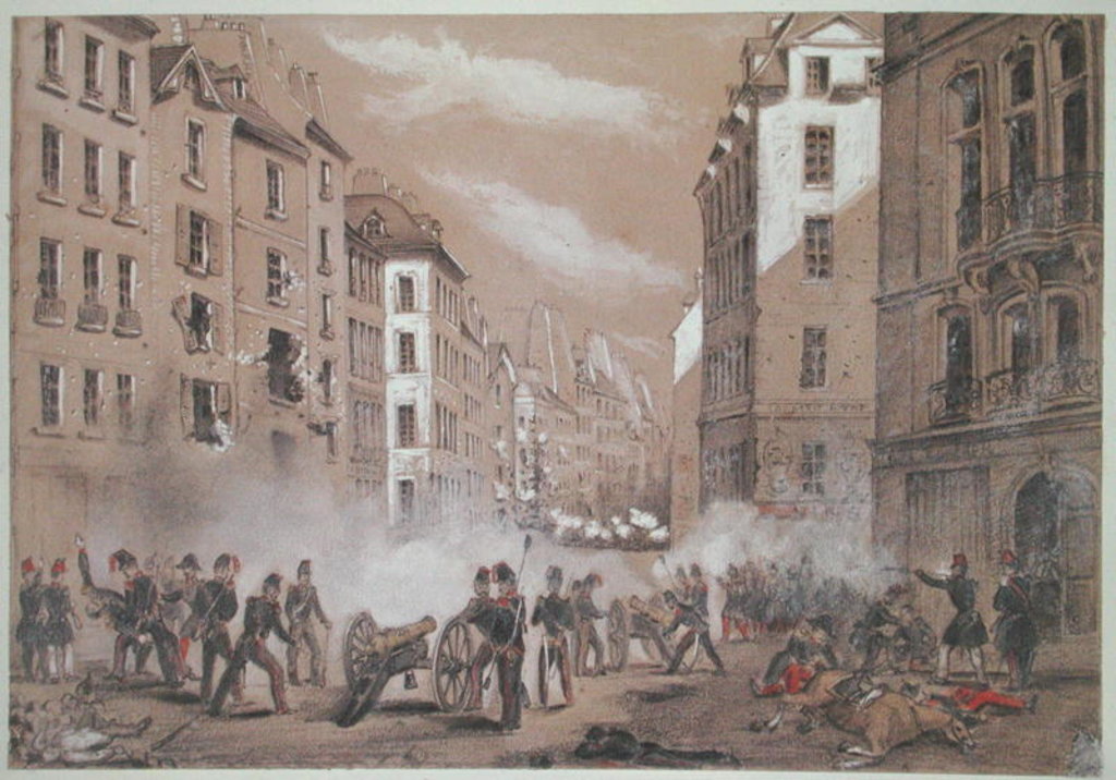 Detail of The Army Attacking a Barricade in Rue St. Antoine by French School