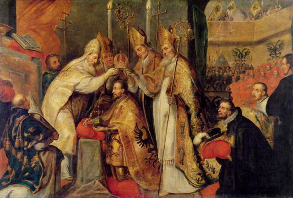Detail of The Coronation of Charles V, Holy Roman Emperor by Cornelius I Schut