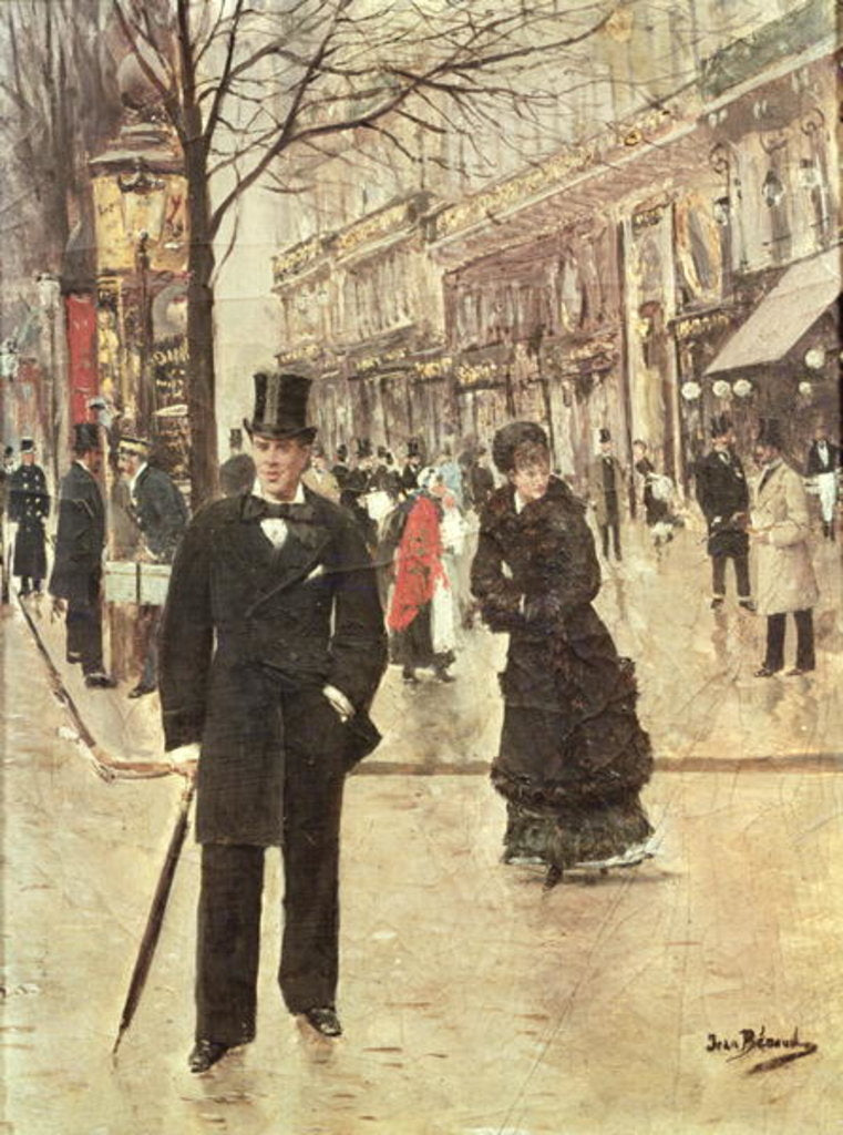 Detail of On the Boulevard, c.1880 by Jean Beraud