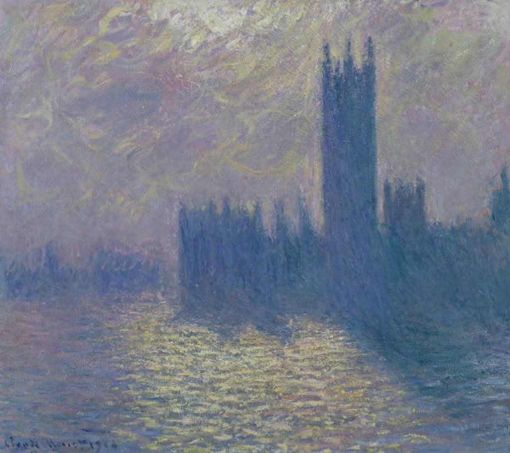 Detail of The Houses of Parliament, Stormy Sky, 1904 by Claude Monet