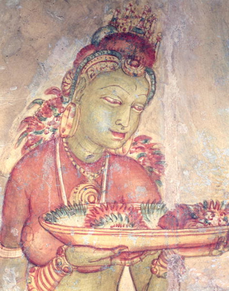 Detail of The Cloud Damsels by Sri Lankan School