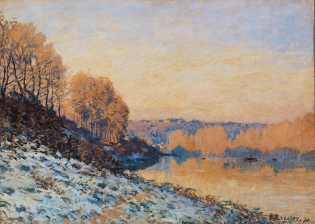 Detail of Port-Marly, White Frost, 1872 by Alfred Sisley