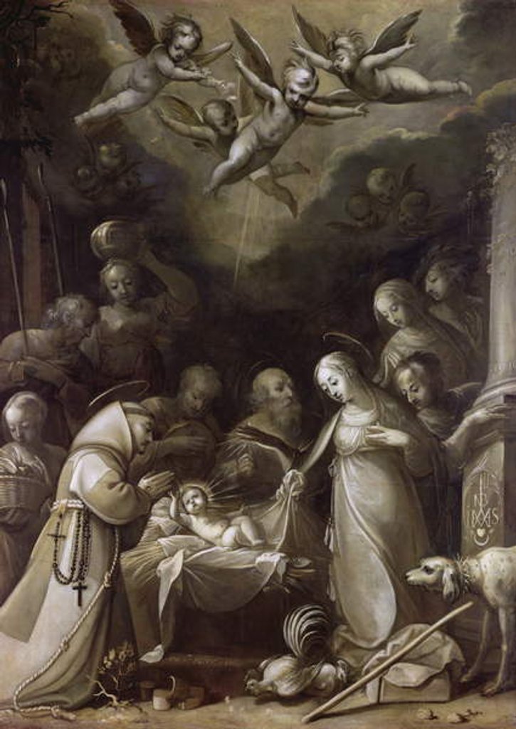 Detail of Adoration of the Shepherds, 1636 by Jean de Saint-Igny