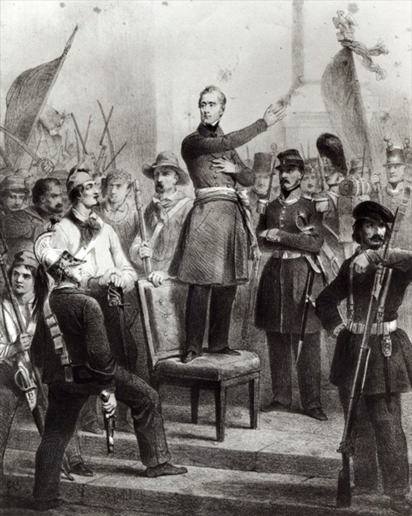 Detail of Alphonse de Lamartine at the Town Hall by E. Charpentier