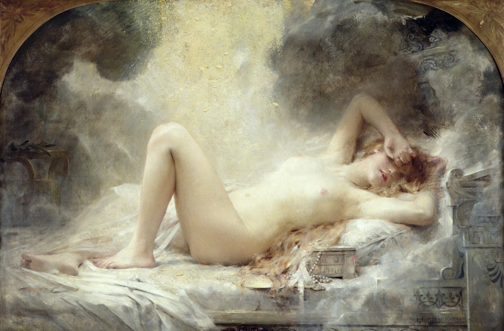 Detail of Golden Rain by Leon Francois Comerre