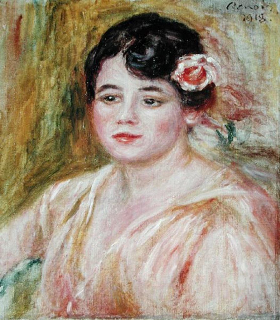 Detail of Portrait of Adele Besson, 1918 by Pierre Auguste Renoir