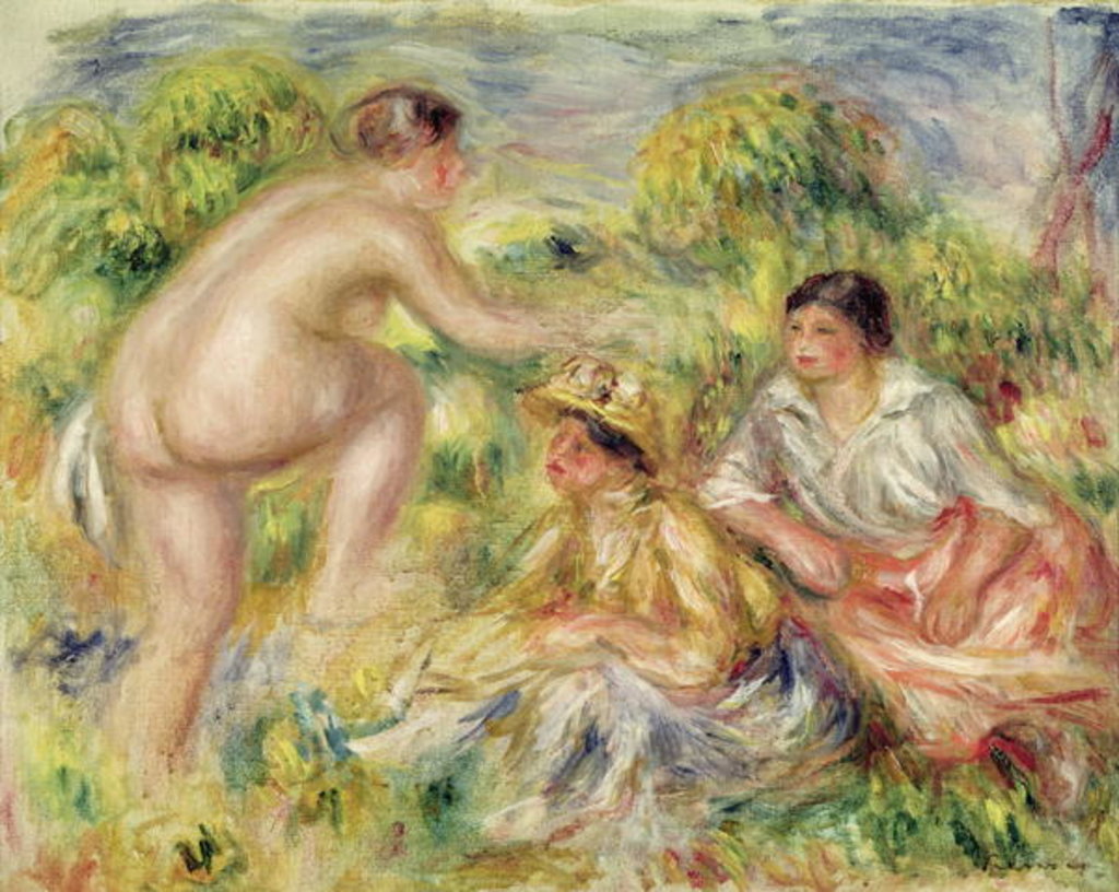 Detail of Young Girls in the Countryside, 1916 by Pierre Auguste Renoir