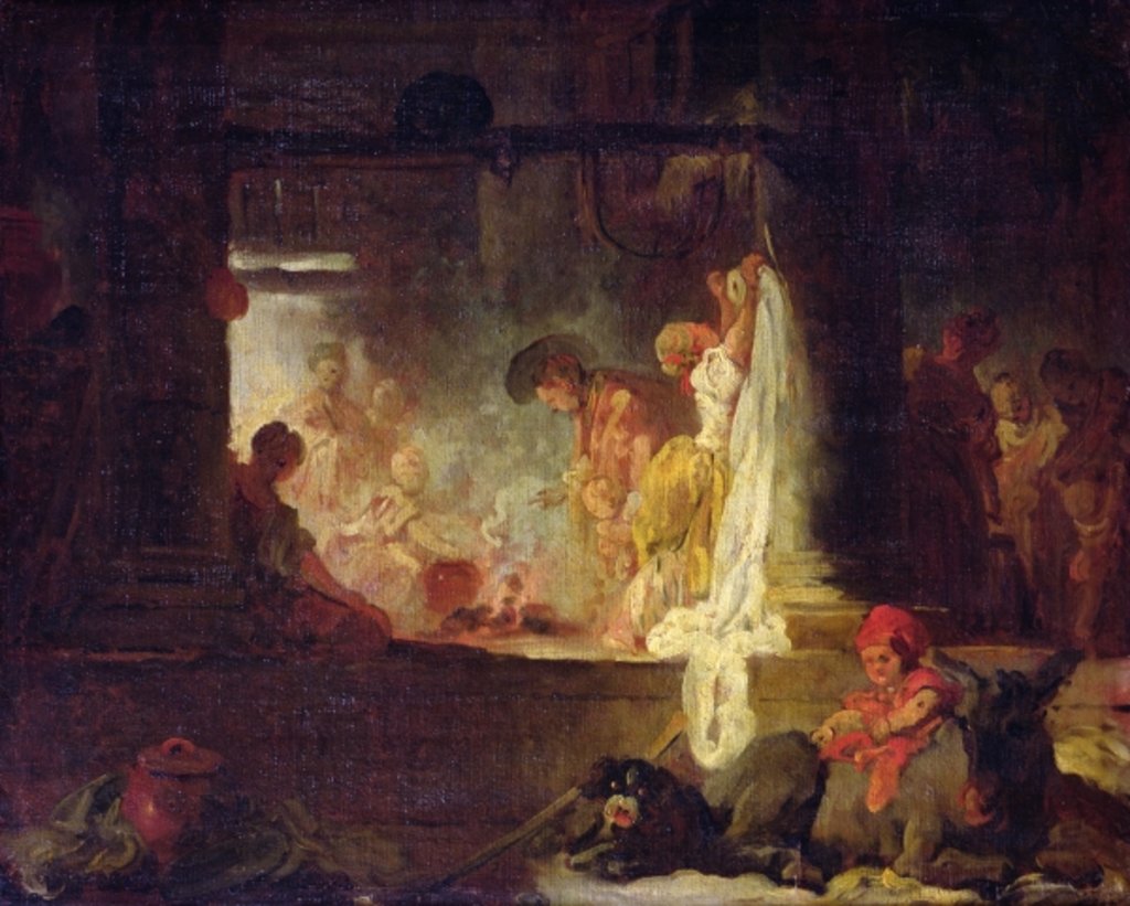 Detail of The Washerwomen, c.1759 by Jean-Honore Fragonard