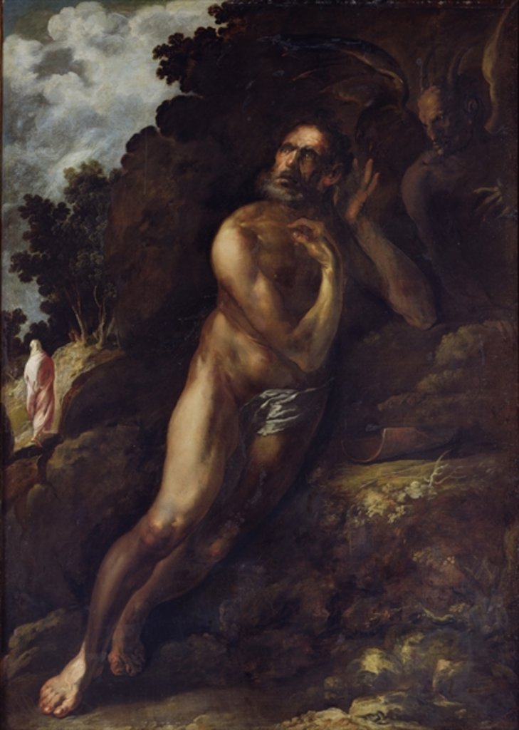 Detail of Job tempted by the Devil, 1636 by Francisco Herrera