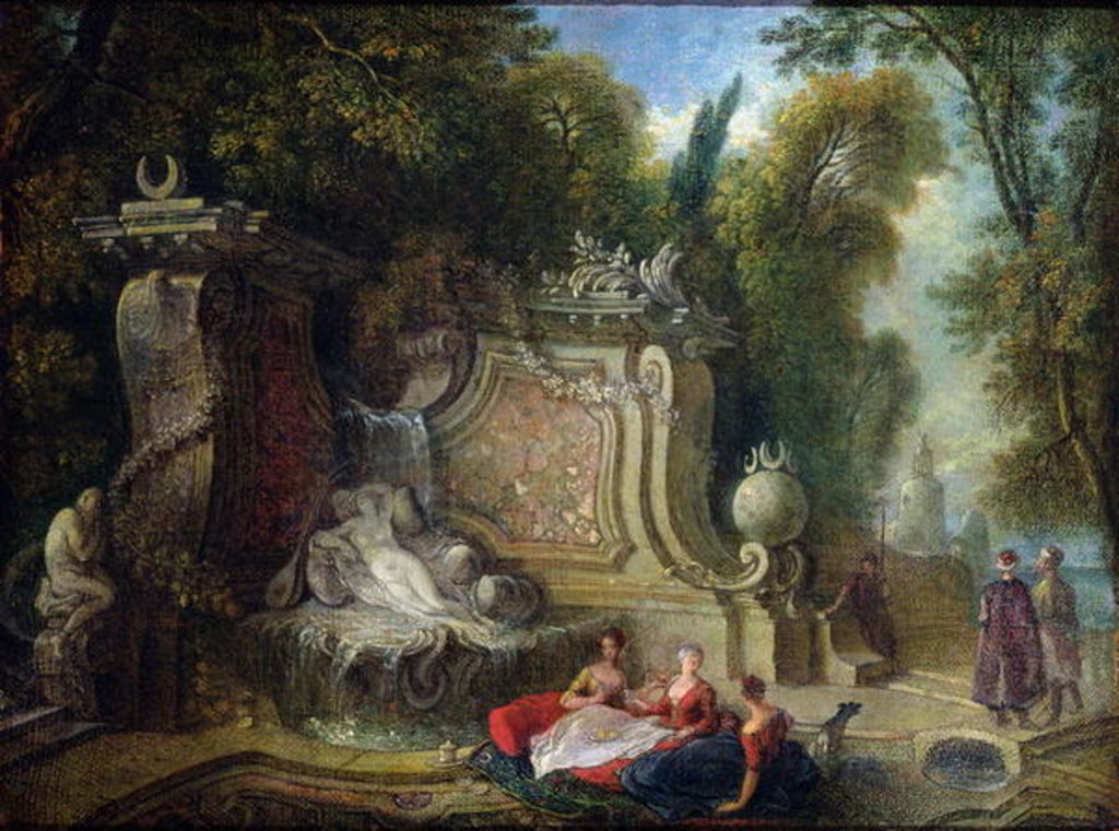 Detail of Oriental Garden by Jacques de Lajoue
