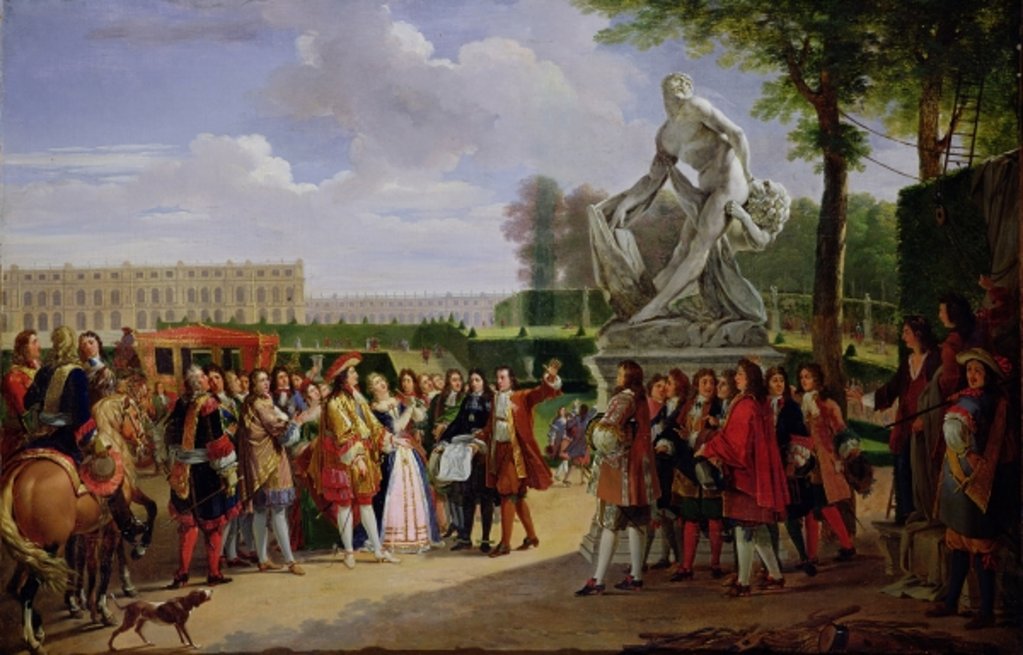 Detail of Louis XIV Dedicating Puget's 'Milo of Crotona' in the Gardens at Versailles, 1819 by Anicet-Charles Lemonnier