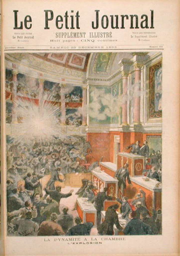 Detail of Dynamite Explodes in the Chamber of Deputies by Frederic Theodore Lix
