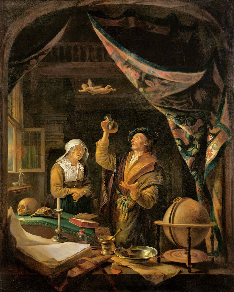Detail of The Urine Doctor by Gerrit or Gerard Dou