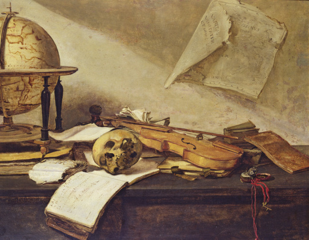 Detail of Memento Mori, 17th century by David the Younger Teniers
