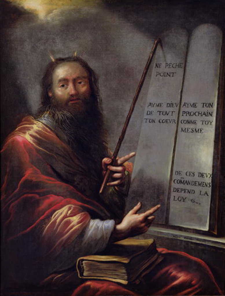 Detail of Moses and the Tablets of the Law by Claude Vignon
