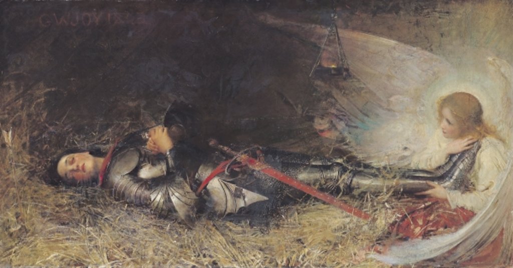 Detail of Joan of Arc Asleep, 1895 by George William Joy