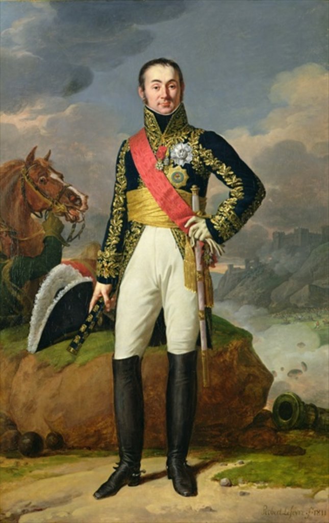 Detail of Nicolas-Charles Oudinot Duke of Reggio and Marshal of France, 1811 by Robert Lefevre