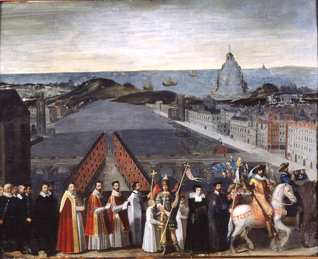 Detail of Procession of the Brotherhood of Saint-Michel in 1615 by French School