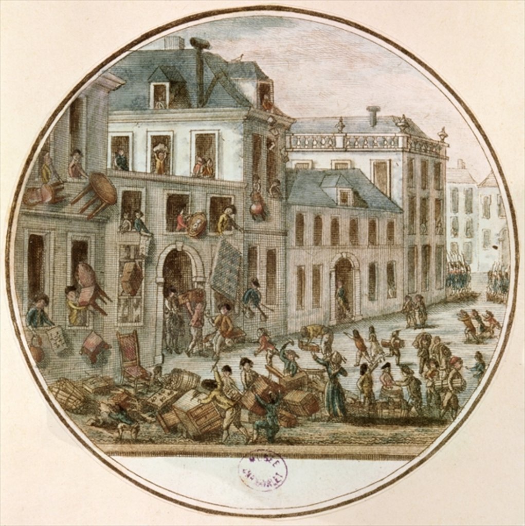 Detail of The Reveillon Riot of April, 1789 by French School