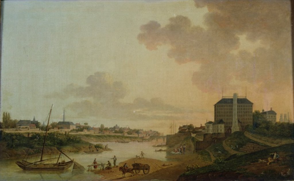 Detail of View of the Cotton Factory from the the Motte Sanguin at Orleans, 1825 by Jean Louis Rabigot