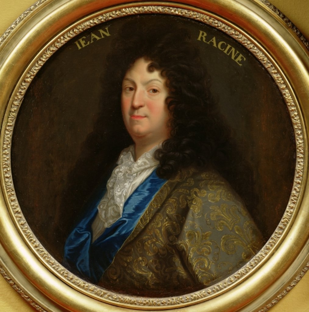 Detail of Portrait of Jean Racine by Jean Baptiste (after) Santerre