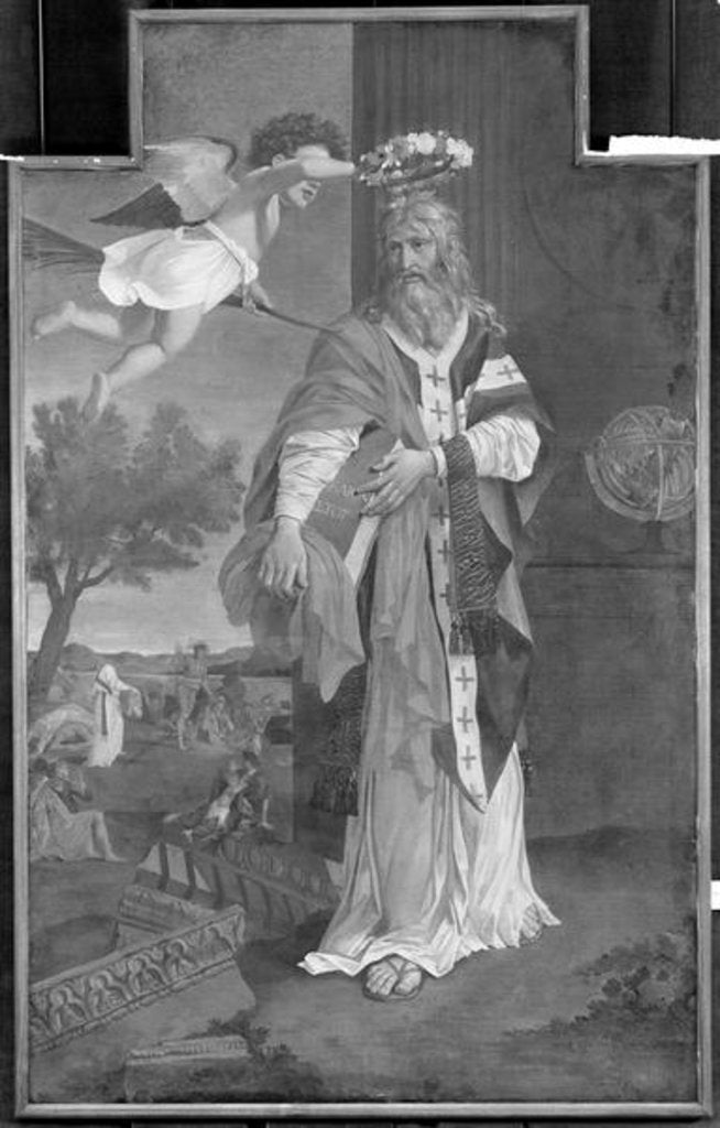 Detail of St. Denis Crowned by an Angel by Nicolas (attr.to) Poussin