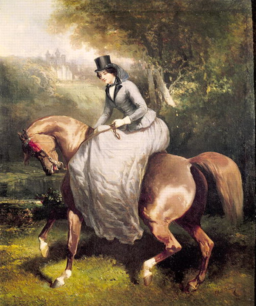 Detail of Amazon in the Forest at Pierrefonds by Alfred Dedreux