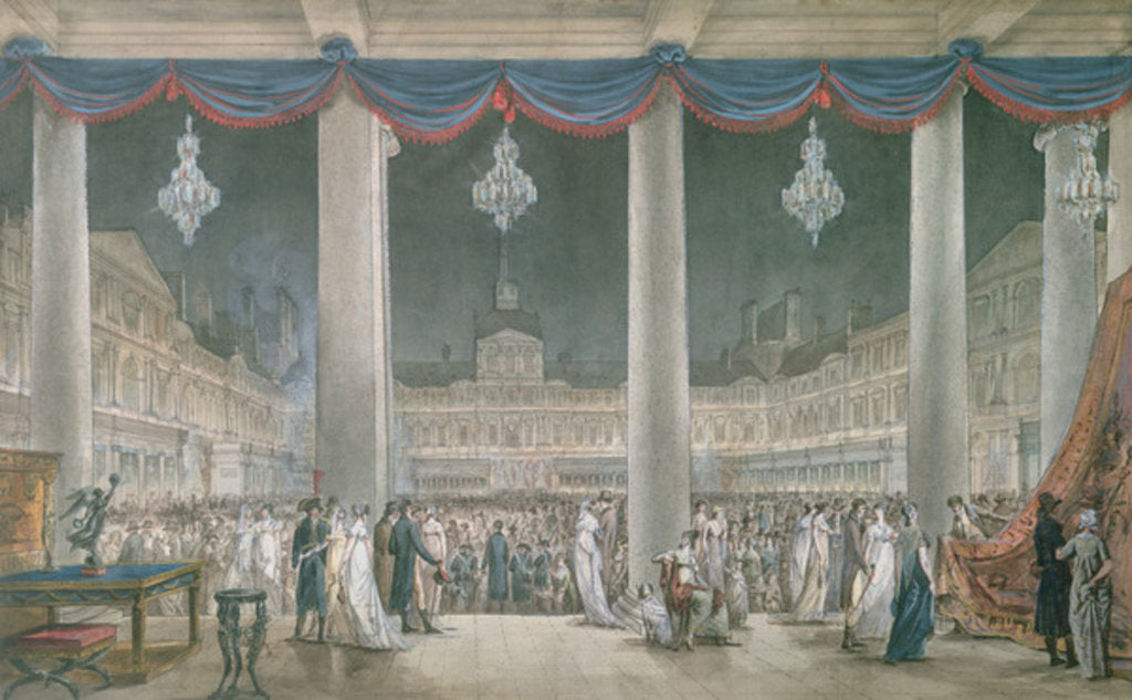 Detail of Exhibition of the Products of Industry in the Courtyard of the Louvre in 1801 by French School