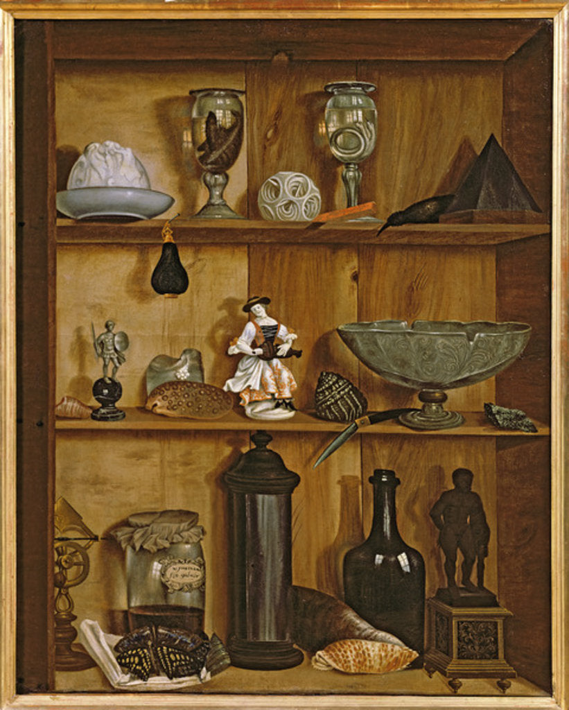 Detail of Trompe l'Oeil with a Statuette of Hercules by Jean Valette-Penot