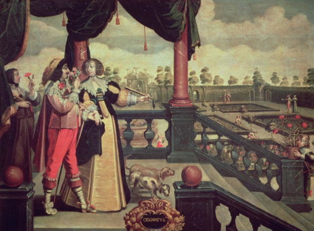 Detail of The Five Senses - Smell by Abraham (after) Bosse