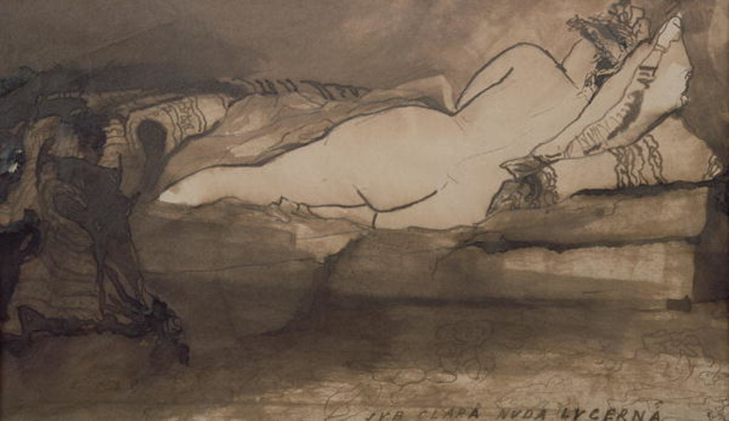 Detail of Sleeping Nude by Victor Hugo