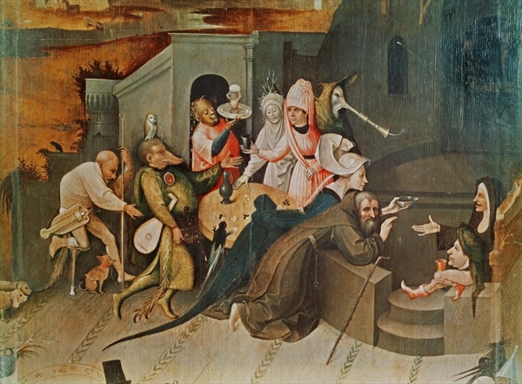 Detail of Triptych of the Temptation of St. Anthony, detail of the central panel by Hieronymus (after) Bosch