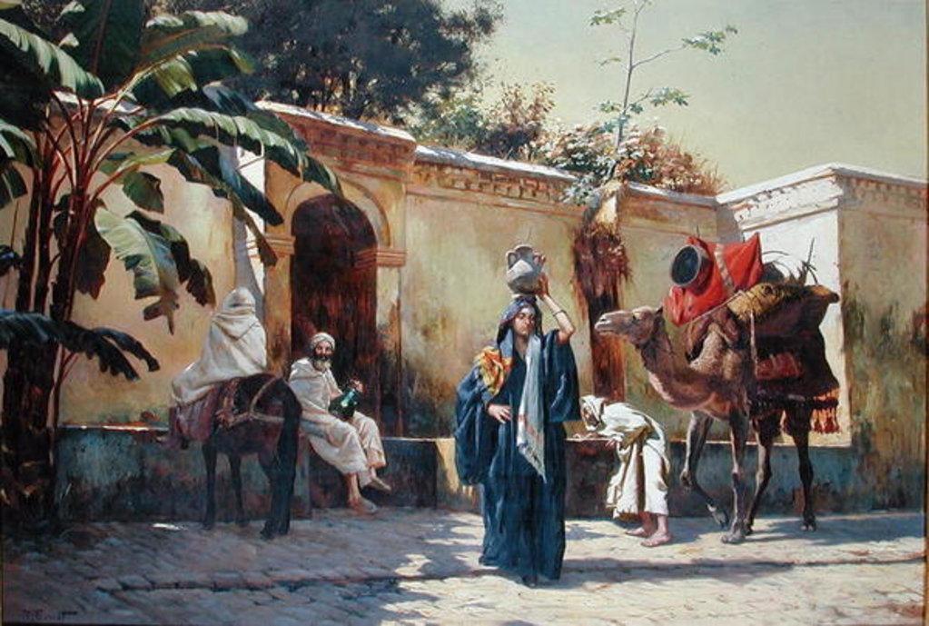 Detail of Moroccan Scene by Rudolphe Ernst