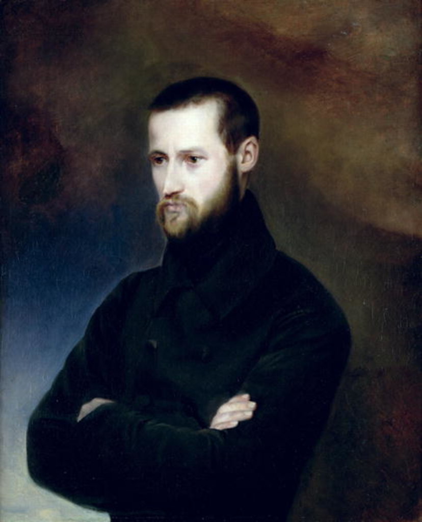 Detail of Portrait of Louis-Auguste Blanqui c.1835 by Madame Blanqui