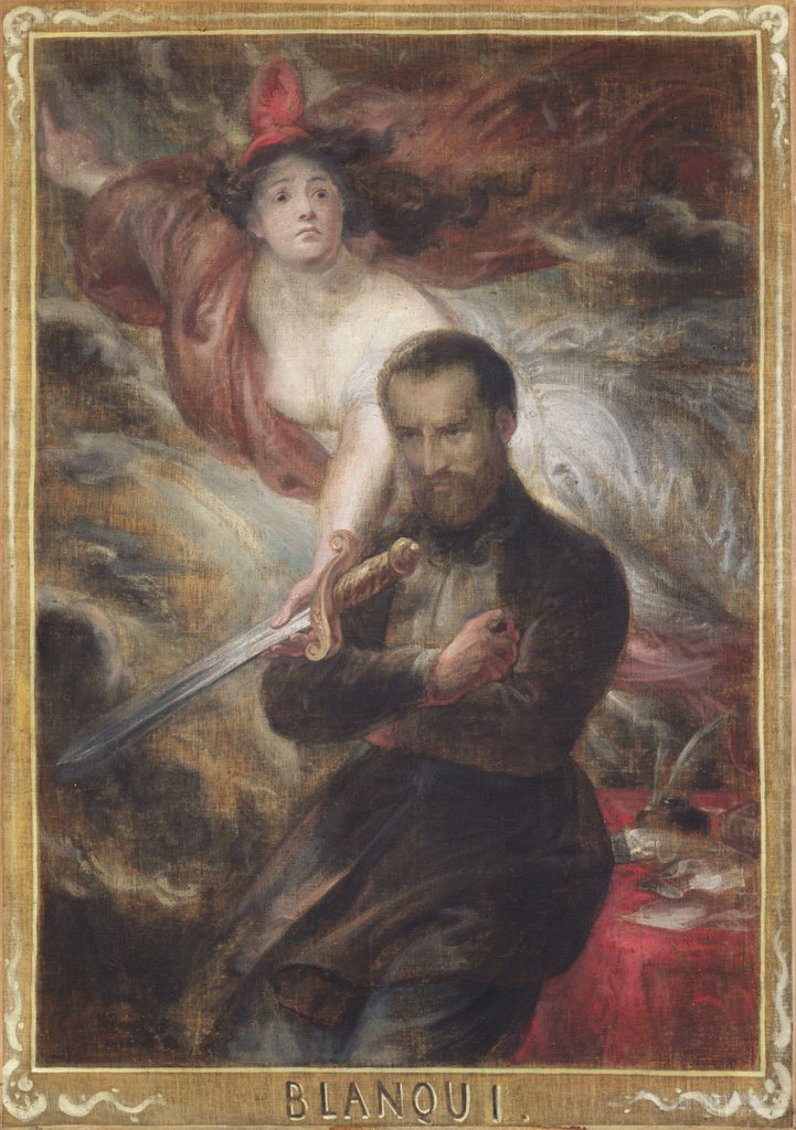 Detail of Portrait of Louis-Auguste Blanqui by Antoine Joseph Wiertz