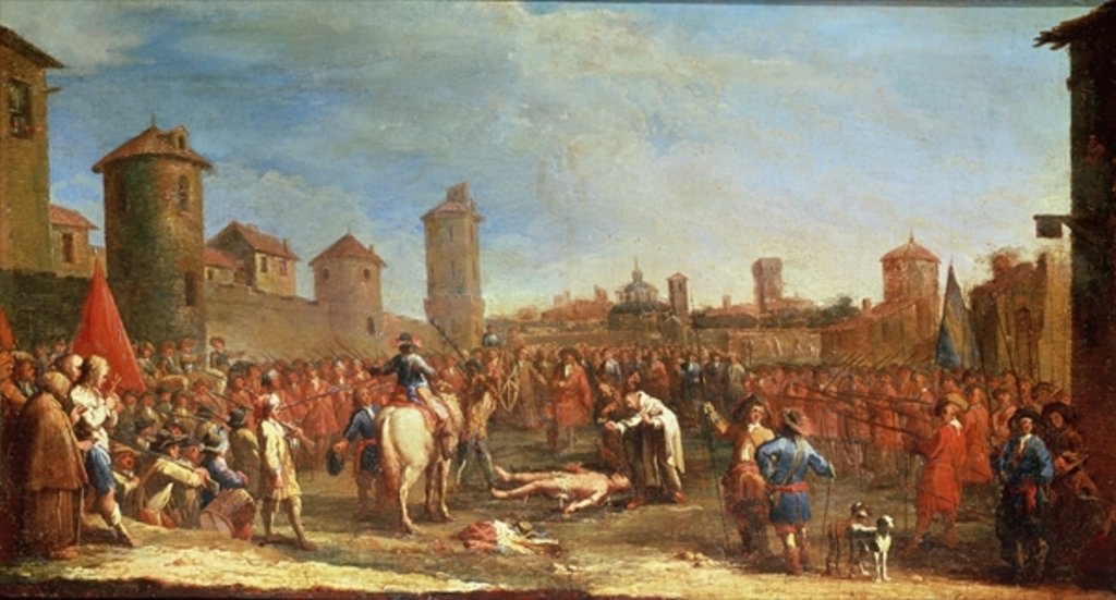 Detail of Torture on The Wheel by Claude Callot