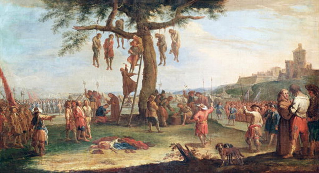 Detail of The Hanging by Claude Callot