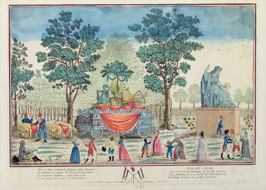 Detail of Procession of the Chariot of Agriculture after the 'Day of the Supreme Being', c.1794 by French School