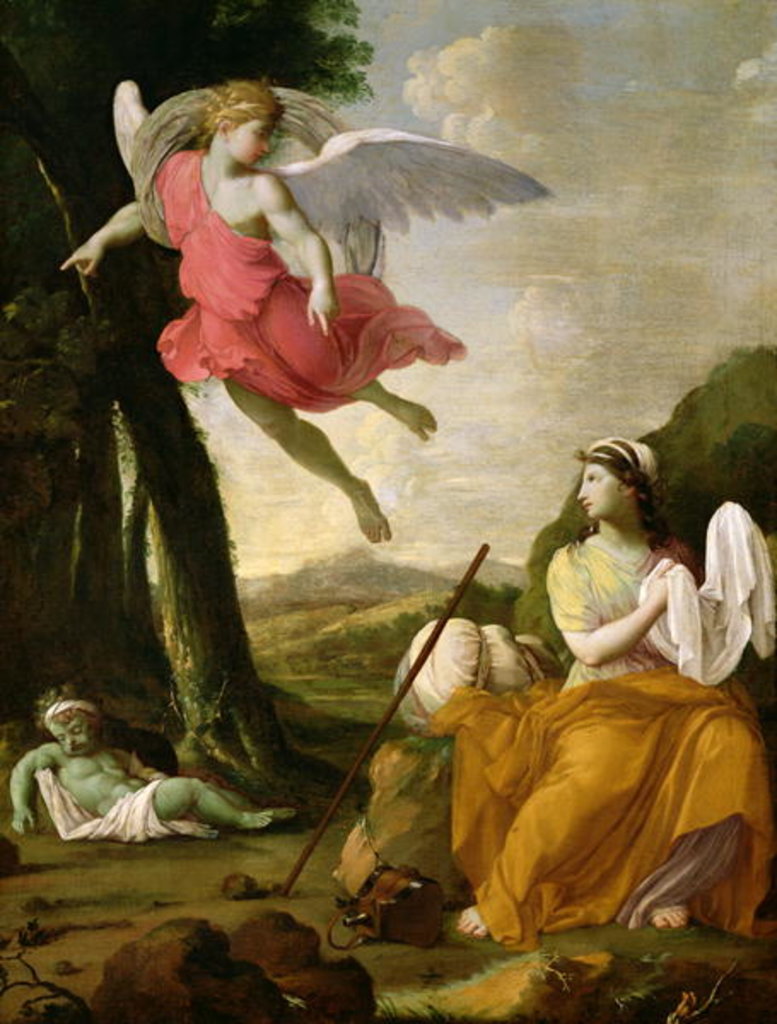Detail of Hagar and Ishmael Rescued by the Angel, c.1648 by Eustache Le Sueur