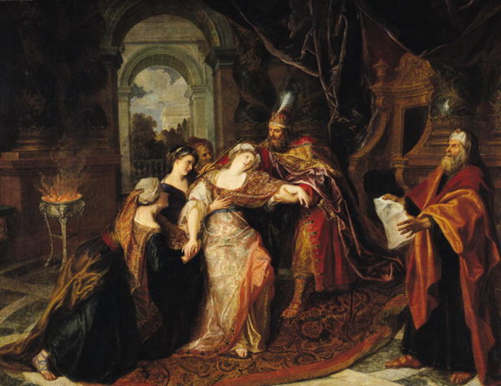 Detail of Esther before Ahasuerus, before 1697 by Antoine Coypel