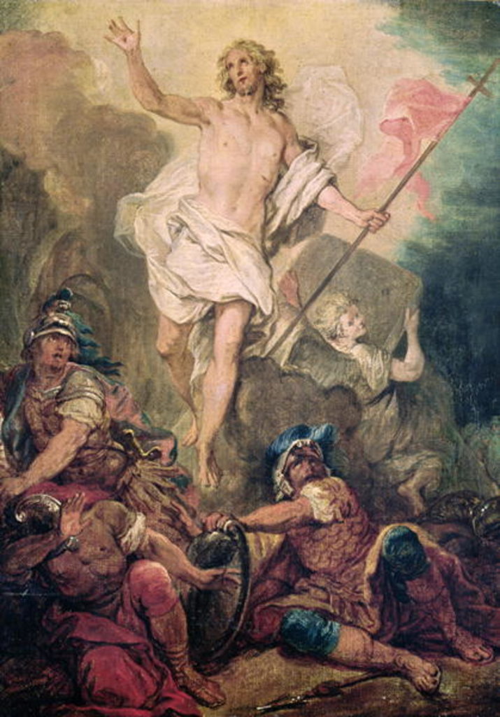Detail of Study for the Resurrection for a painting intended for the Church of St. Leu and St. Gilles, Paris by Nicolas Bertin
