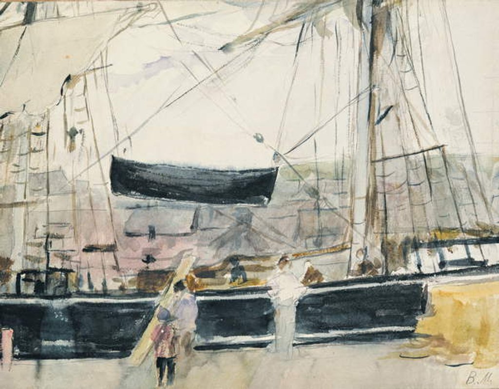 Detail of Boat on the Quay, 1875 by Berthe Morisot