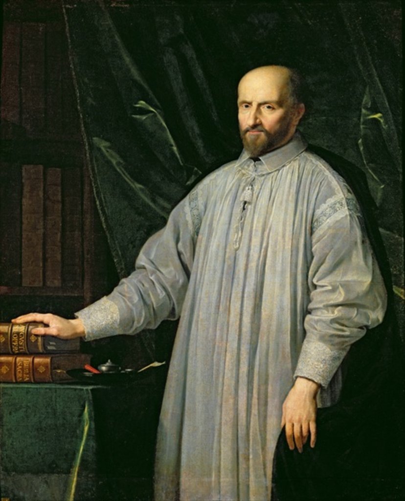 Detail of Jean Duvergier de Hauranne Abbot of Saint-Cyran, c.1646-48 by Philippe de Champaigne