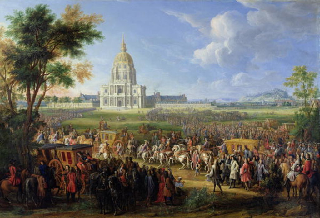 Detail of Louis XIV and his Entourage Visiting Les Invalides, 26th August 1706 by Pierre-Denis Martin