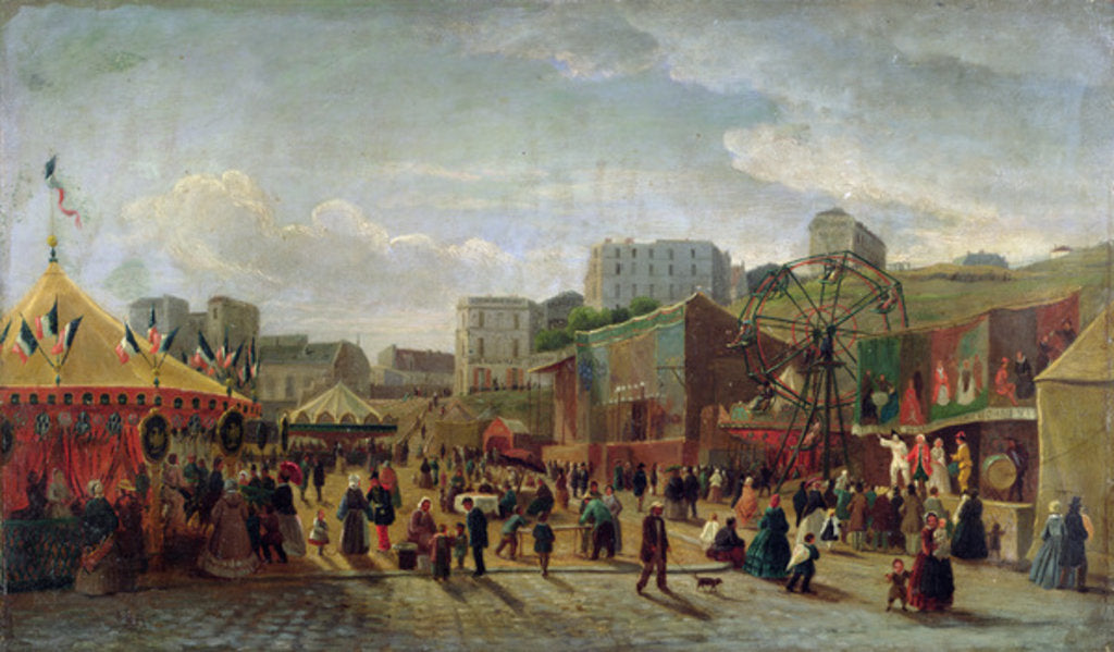 Detail of A Fair, Place Saint-Pierre, Montmartre in 1861 by Hubert Hubert
