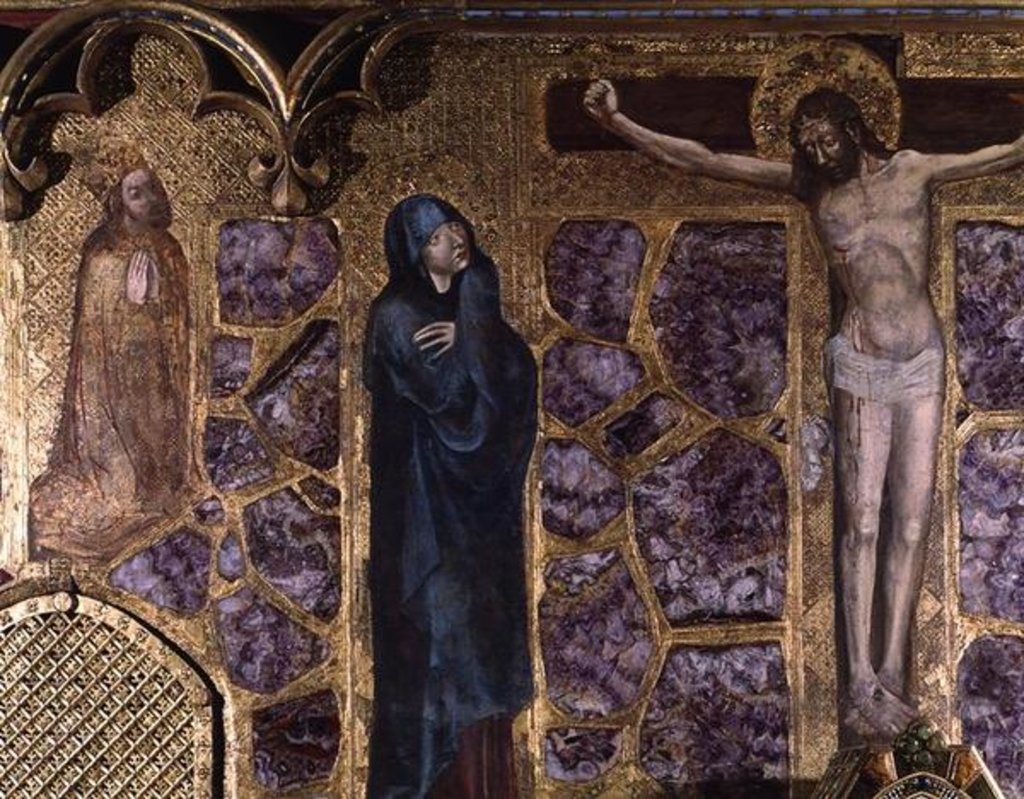 Detail of Charles IV at Prayer, the Virgin and Christ of the Cross by Theodoricus of Prague