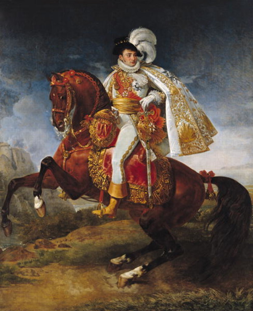 Detail of Equestrian Portrait of Jerome Bonaparte 1808 by Baron Antoine Jean Gros